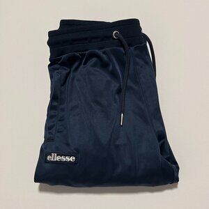 Ellesse Joggers Fleece Lined Athletic Athleisure Comfy Navy Blue Mens size Large